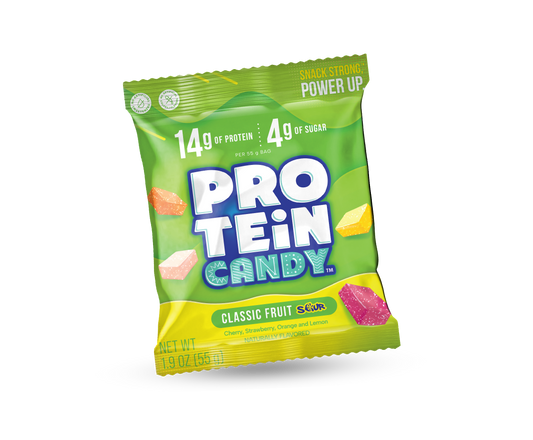 protein candy green classic fruit sour flavour