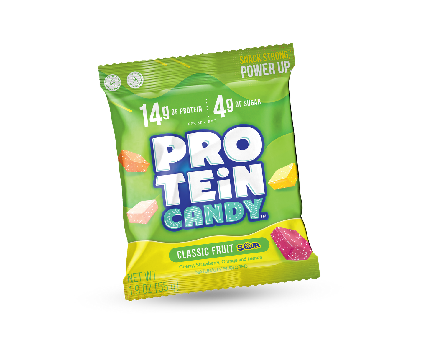 protein candy green classic fruit sour flavour